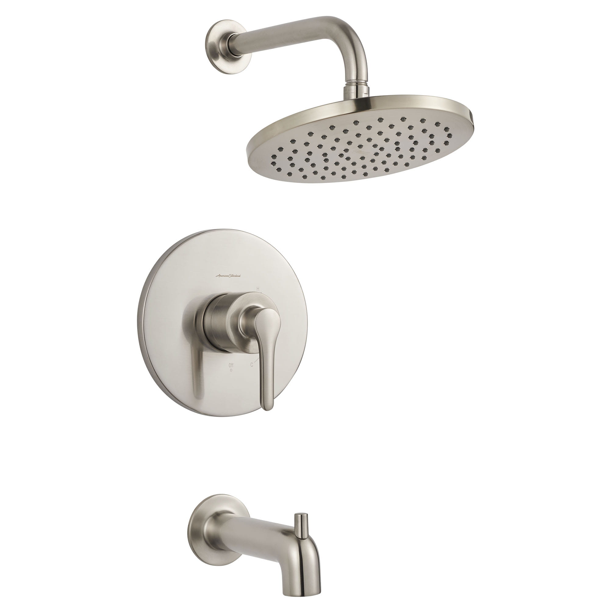 Studio® S 1.8 gpm/6.8 L/min Tub and Shower Trim Kit With Rain Showerhead, Double Ceramic Pressure Balance Cartridge With Lever Handle